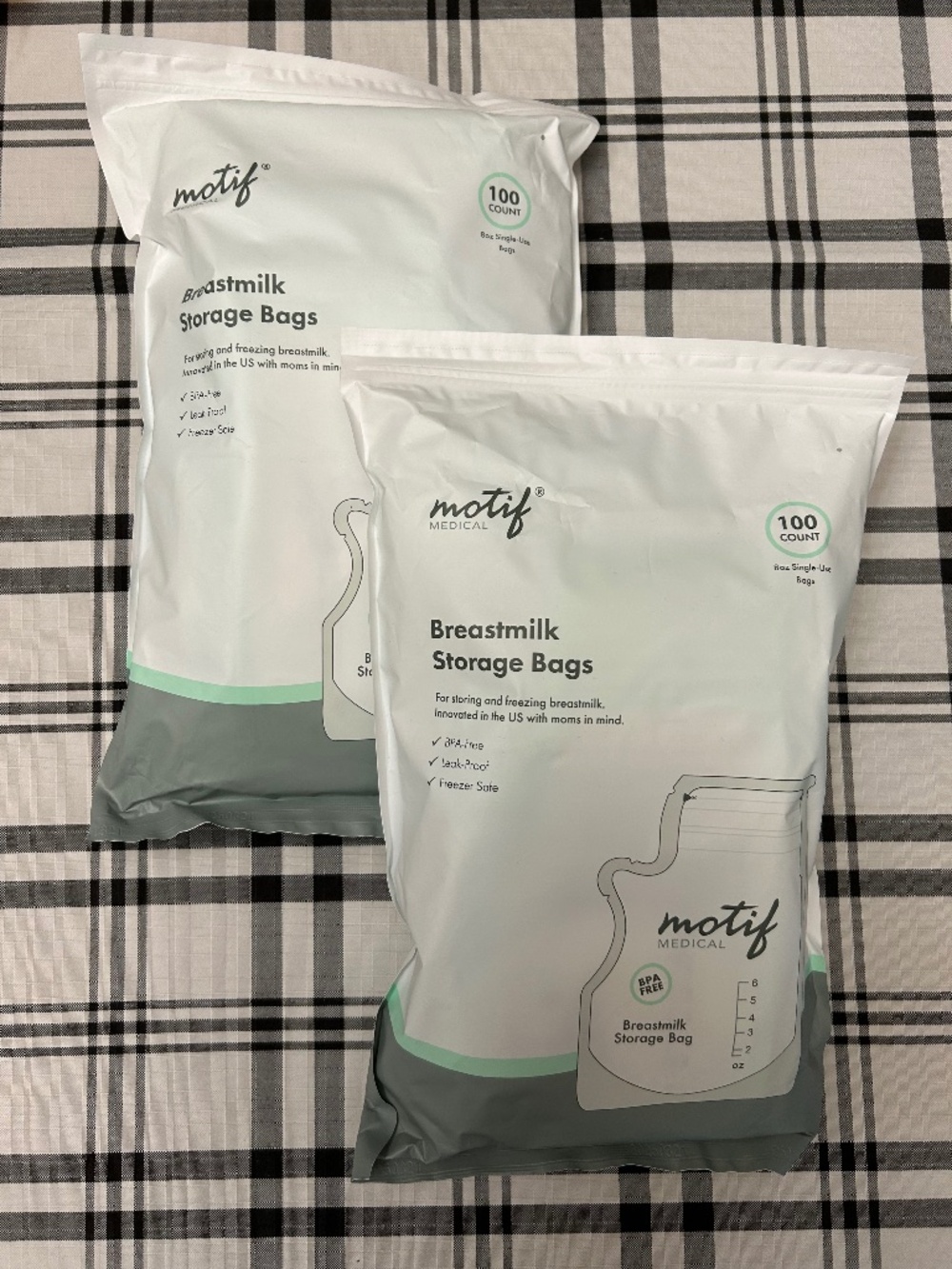 Breastmilk Storage Bags Sealed Motif Medical 200 Count